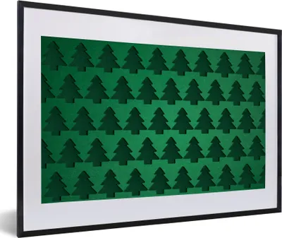 Produktbild von MuchoWow® MuchoWow® Gerahmtes Poster Weihnachtsbäume - Weihnachten 60x40 cm - Poster mit zchwarzem Bilderrahmen - Schlafzimmer - Plakat in Rahmen - Drucken