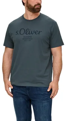 Productafbeelding van s.Oliver katoenen T-shirt met logo-opdruk
