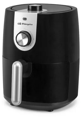 Heißluftfritteuse 2,5 L, regelbarer Thermostat, Timer, spülmaschinenfest, 1200 W