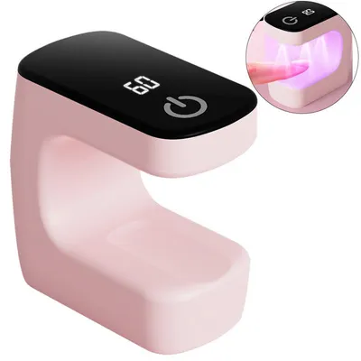 Produktbild von Mini UV Nageltrockner LED Lampe für Gelnägel 3W 30/60s Timer USB Mini Gel Nägel Lampe 60×50×30mm für Home & Travel