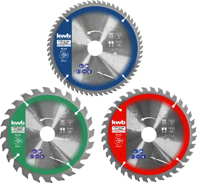 Produktbild von kwb 584795 Kreissägeblatt-Set 165 x 16 mm 1 St