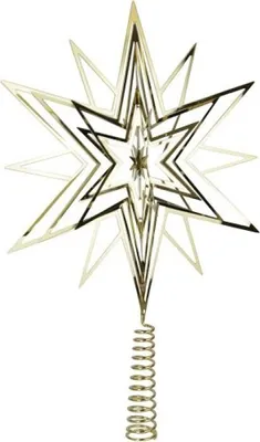 Produktbild von Riffelmacher Baumspitze Stern aus Metall, 33 cm, 17858