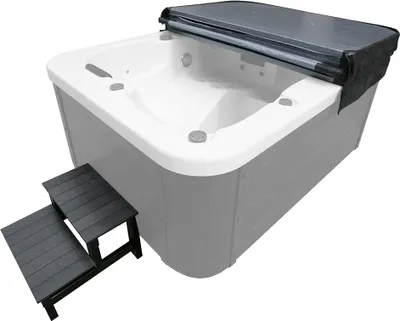 Produktbild von HOME DELUXE - Zubehörset MARBLE - Thermoabdeckung und Treppe I Außen Whirlpool Abdeckung Einstiegsleiter
