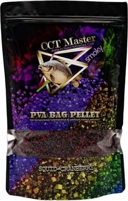 Zdjęcie produktu dla CCT Master – granulki Smoky PVA Bag Pellet Squid-Cranberry 2–3 mm 700 g