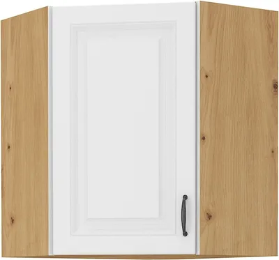 Image de Armoire d’angle supérieure SOPHIA – 60x60 cm, blanc / chêne artisan