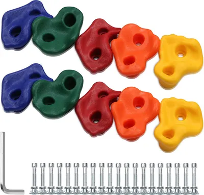 Produktbild von Jiubiaz 20X Klettergriffe Kletterfelsen Klettersteine Bouldersteine Bunt Baumklettergriffe