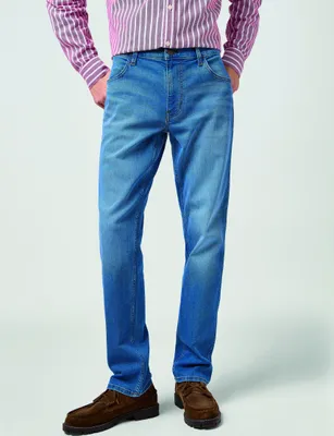 Produktbild von Wrangler GREENSBORO Mosaic Straight bequeme Sommerjeans W42 L32