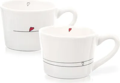 Zdjęcie produktu dla Kubki ceramiczne SERCE 200 ml 2 szt.