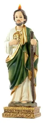 Produktbild von DRW Figur San Judas Peana Quadratisch Handbemaltes Harz 13 cm