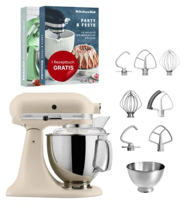 Produktbild von KitchenAid 4,8 L 5KSM175 Artisan Küchenmaschine inkl. Edelstahl-Werkzeugen Fresh Linen