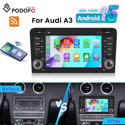 Obrázek produktu pro Android autorádio – 7palcový dotykový displej – bezdrátové připojení Carplay a Android Auto – GPS – Wi-Fi – Bluetooth