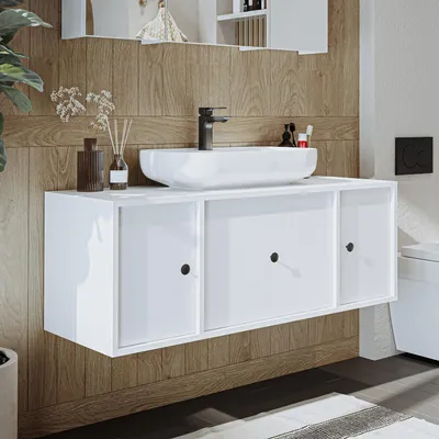 Produktbild von Roomart GUSTO-I-120 Badmöbel-Set 2-teilig 120 cm breit, Weiß