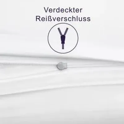 Produktbild von Brielle 2er Set 100% Baumwolle Kissenbezug mit verdecktem Reißverschluss 40 x 80 cm Weiß