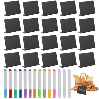Zdjęcie produktu dla Solidchoice - Zestaw 20 plastikowych talerzy do serwowania z mini talerzykami w kształcie litery V