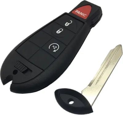 Zdjęcie produktu dla INF Etui na kluczyki samochodowe (3+1 przyciski) Kompatybilne z Chrysler Czarny