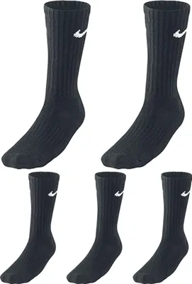 Produktbild von 5 Paar Nike Socken Herren Damen - Farbe: Schwarz - Größe: 42-46