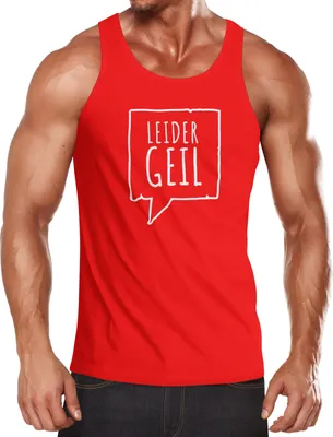 Produktbild von Herren Tanktop Leider Geil Muskelshirt Tank Top Achselshirt Moonworks®  XL