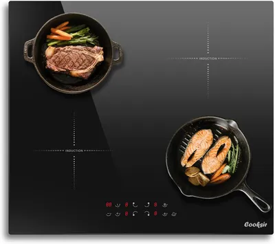 Produktbild von Induktionskochfeld, 4 Kochzonen, Einbaukochfeld, 60 cm, 7200 W, individuelle Touch-Bedienung, Boost-Funktion, Sicherheitsverriegelung, Timer, ohne Stecker, 230 V