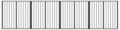 Produktbild von Hundetor 4 pcs Schwarz 100 x 100 cm Verzinkter Stahl
