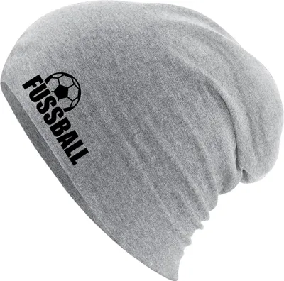 Produktbild von Huuraa Beanie Fussball Ball Heather Grey One Size Baumwolle und Elasthan Mütze Geschenkidee
