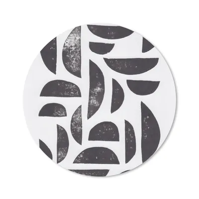 Produktbild von MuchoWow® Mauspad Mousepad Formen - Abstrakt - Schwarz - Weiß 20x20 cm - Mousepads - Maus Mat - Pad - Mausunterlage - Schreibtischmatte