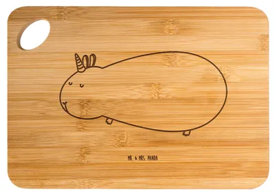 Produktbild von Mr. & Mrs. Panda Holzbrett Einhorn Meerschweinchen - Transparent - Geschenk, Meerschwein, holzschneidebrett, Schneidebrett, Frühstücksbrett, Meerhörnchen, Unicorn, Brett
