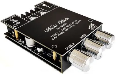 Immagine prodotto di Amplificatore per altoparlanti Bluetooth - Hi-Fi stereo - 2x100W - Amplificatore digitale - Modulo audio - Dual-channel - Per uso domestico - Design compatto