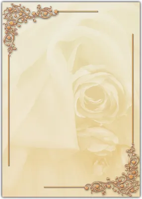 Produktbild von Motiv Briefpapier schöne beige Rosen mit Ornamenten  (MPA-5191, DIN A4, 25 Blatt) Motivpapier Vintage Antik