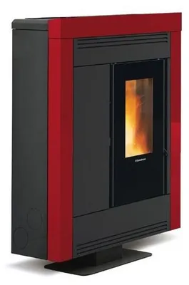 Immagine prodotto di Extraflame Stufa a pellet | SOUVENIR PLUS STEEL 5.0 | 10 kW | con scarico | Bordeaux