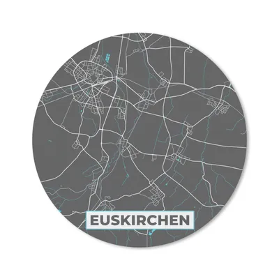 Produktbild von MuchoWow® Mauspad Mousepad Karte - Euskirchen - Blau - Stadtplan - Deutschland 40x40 cm - Mousepads - Maus Mat - Pad - Mausunterlage - Schreibtisch Accessoires