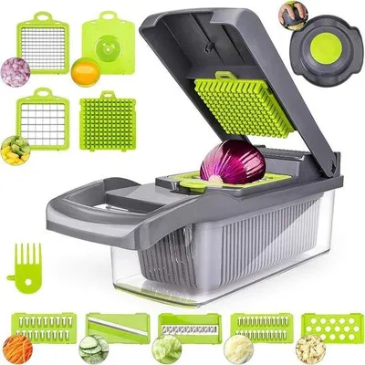 Immagine prodotto di Set da 12 pezzi per uso professionale con 7 coltelli da cucina