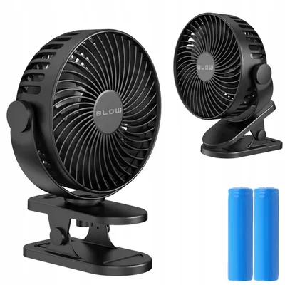 Produktbild von Kompakter 4-Gang-Bürolüfter, USB, Akku, leise Klammer BLOW 44-505 149 x 70 x