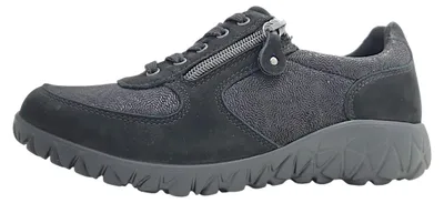 Image de Chaussures de sport pour femmes Waldläufer Havy soft, modèle à lacets, couleur noire, style décontracté