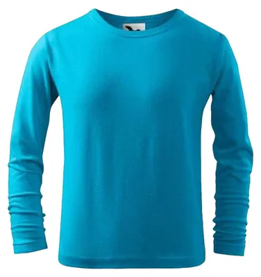 Image de Malfini - T-shirt pour enfants, manches longues PP11410 (134) (bleu pétrole)