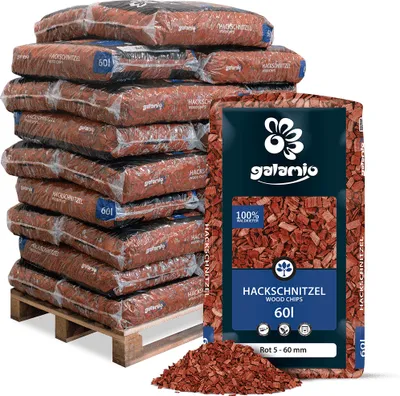 Produktbild von Galamio Holzhackschnitzel Rot 60l x 26 Sack 1560l Palette