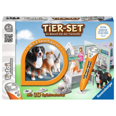 Produktbild von Ravensburger tiptoi Spielfigur Tierwelt Set Zu Besuch bei der Tierärztin 00747