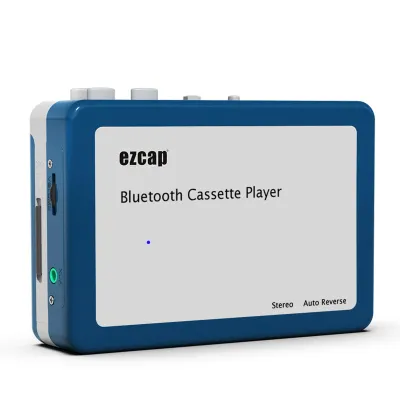 Obrázek produktu pro Kazetový přehrávač Bluetooth, kazetový přehrávač Walkman, přenosný reproduktor, bezdrátové připojení Bluetooth, funkce automatického zpětného chodu