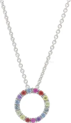 Produktbild von JuwelmaLux Halskette 925/000 Sterling Silber synth. Zirkonia JL10-05-2186 44,5 cm