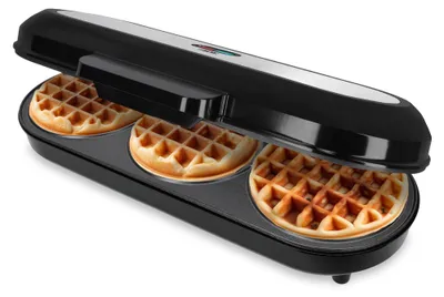 3er-Waffeleisen XL, 1200 Watt, Antihaft, für Kinderfeste
