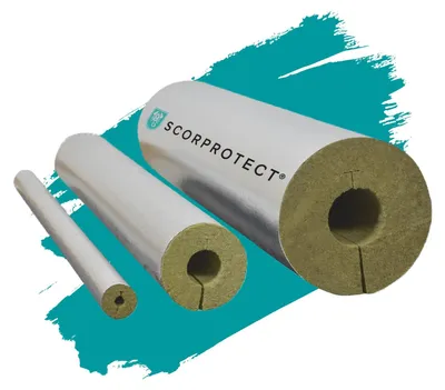 Productafbeelding van Buisisolatie - Steenwol - 22 x 30 mm - 1 meter - Aluminium gelamineerd
