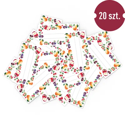 Produktbild von 20 Stück ETIKETT Aufkleber Glas Sticker Glasetiketten Glasdekoration Weiß