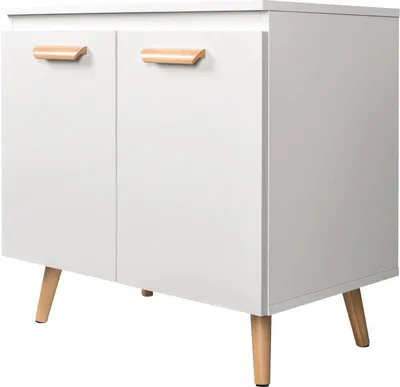 Obrázok produktu pre Kúpeľňový nábytok – Praktická spodná skrinka – Skrinka pod umývadlo – Kúpeľňová skrinka – 60 x 40 x 60,5 cm – Biela
