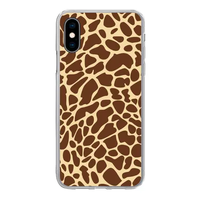 Produktbild von MuchoWow® Handyhülle Schutzhülle Hülle für iPhone X Tiermotiv - Giraffe - Braun Silikon Softcase Handy Hülle - Handyhülle