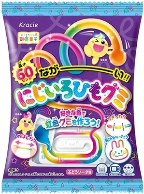 Produktbild von Kracie | Diy Gelee Looong! - 18g - Regenbogen Gummis - Essbare Bastelsets - Japanische Süßigkeiten