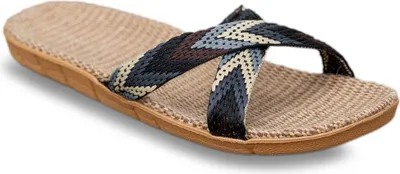 Produktbild von Damen Badeschuhe Strand Badelatschen Leinen Schaum Sohlen RT-11 Schwarz Gr.42/43
