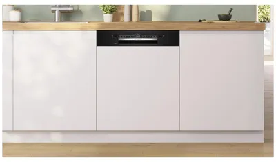 Image de Lave-vaisselle 60cm 13 couverts 46db intégrable avec bandeau noir - Bosch - SMI2HTB06E - série 2