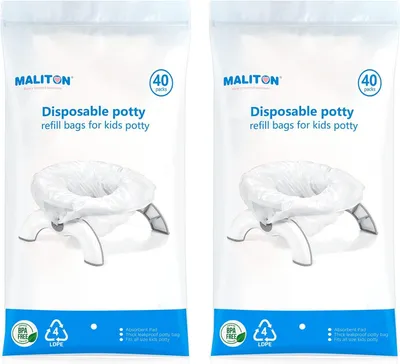 Productafbeelding van 80 Wegwerp Potty Zakken voor Peuter Draagbaar Toilet - Reizen Potty Liners geschikt voor OXO Tot 2-in-1 Go Potty