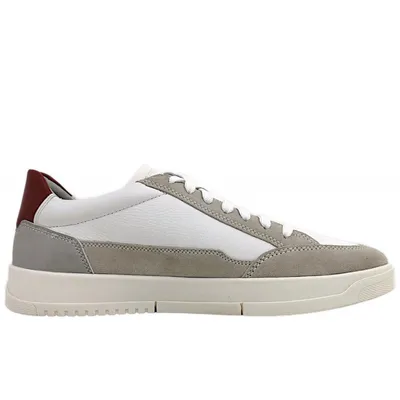 Imagen del producto de Zapatos para hombre de Geox, tipo mocasín con cordones, color blanco, para uso casual
