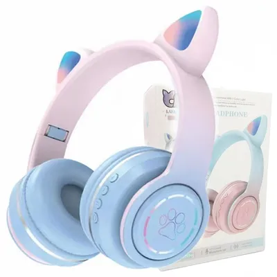 Obrázek produktu pro Sluchátka Do Uší Pro Děti Kočičí Uši Mikrofon Bluetooth5.3