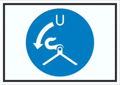 Produktbild von Fallen lösen beim Aussetzvorgang Symbol Schild A5 Rückseite selbstklebend